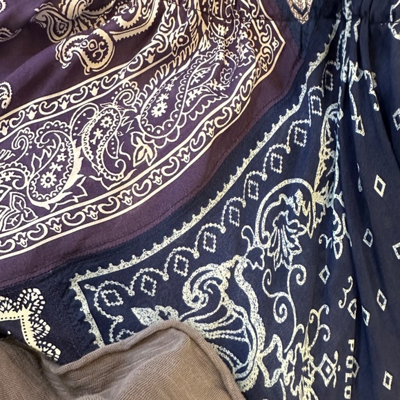 POLO RALPH LAUREN Pattern Mix Keyhole Neck Sleeveless Maxi Dress In Blue Banda - Picture 6 of 9